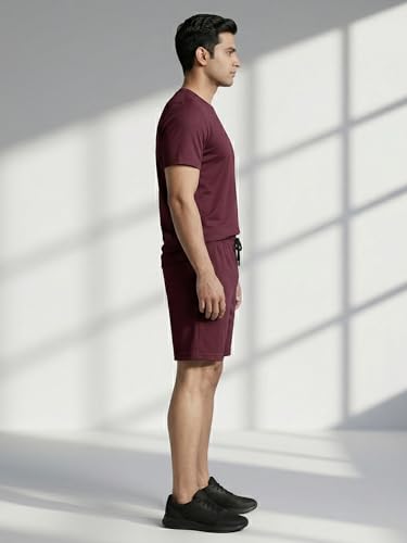Image of Dollar Men Co-Ord Set | Polyester Shorts + T-Shirt | Regular Fit, Quick Dry & Breathable | Gym, Casual & Sportswear | Pack of 1