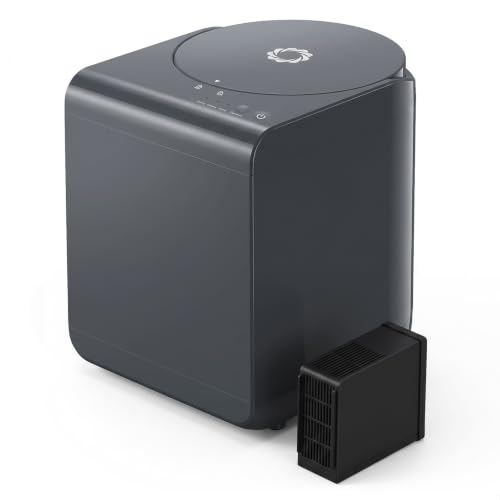 Airthereal R500 Electric Kitchen Composter, SHARKSDEN Tri-Blade, 2.5L, Grey | 4-hr Cycle, SHARKSDEN Tri-blade, 90% Reduction in Waste Volume