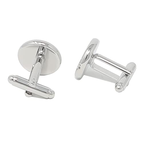 Mendepot Mother Of Pearl Cufflinks With Box Men Classic White Stone Cuff Links Wedding Groom Gift (Round B) #TOP4