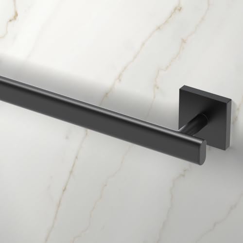 Image of Gatco 4050AMX Elevate, Towel Bar, 30 inch, Matte Black /Wall Mounted 30 Inch Towel Holder for Bathroom