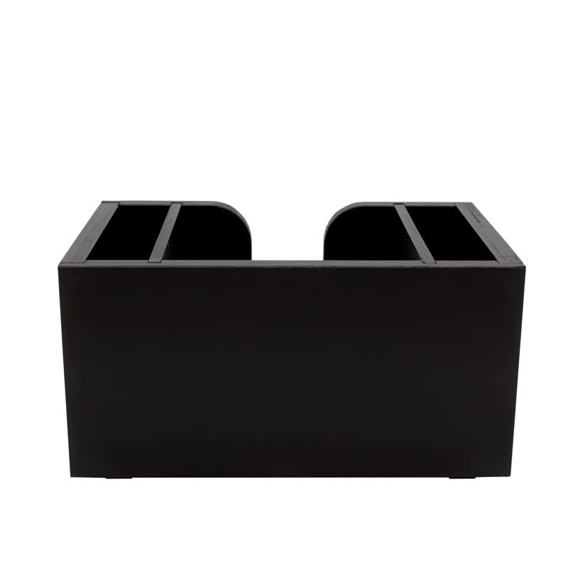 WOODEN BAR CADDY - RUSTIC WOODEN DESIGNS (Black)