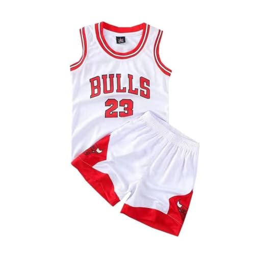 FASIOHDIO 2 Pièces Maillot Basketball Enfant, Sans Manches + Pantalon Court, Tenue Basket Garçon et Fille, Ensemble (12-14 Years/XXL)