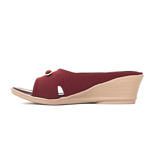 Image of Khadim's 5300555 Lightweight Durable Extra Soft Trendy Premium Stylish Casual Slip-On Heels For Women