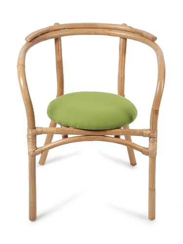 Image of Habere India-All the Cultures Fabricating India Cane Furniture | Outdoor Furniture | Arm Chair | Outdoor Chairs for Balcony - Green (57 * 58 * 73 cm)