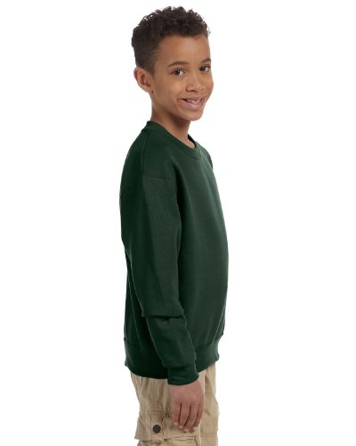 Jerzees 50/50 Youth Crewneck Sweatshirt, L, Forest Green4