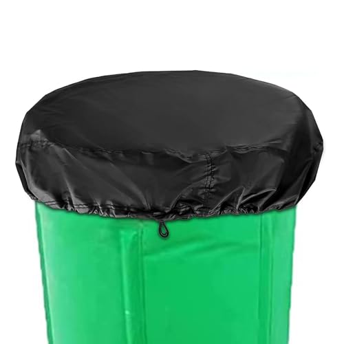 Housse de protection pour tonneau de pluie - 55 gallons - Couvercle poubelle étanche - Couvercle de réservoir d'eau de 55 gallons - Housse de protection pour seau d'eau, déchets