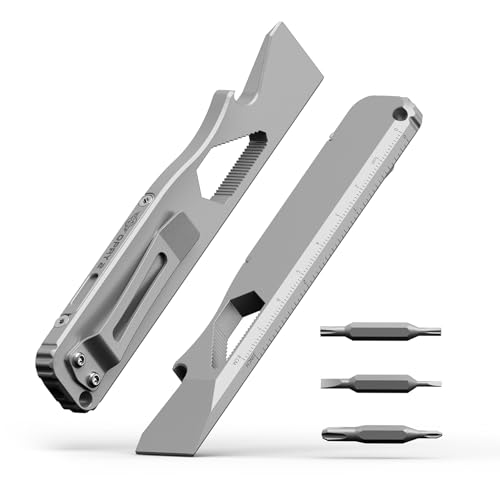 OKNIFE Opry Multitool EDC Ti Pry Bar Set, Bottle Opener, Nail Puller with Hex Wrench, Screw and Pocket Clip