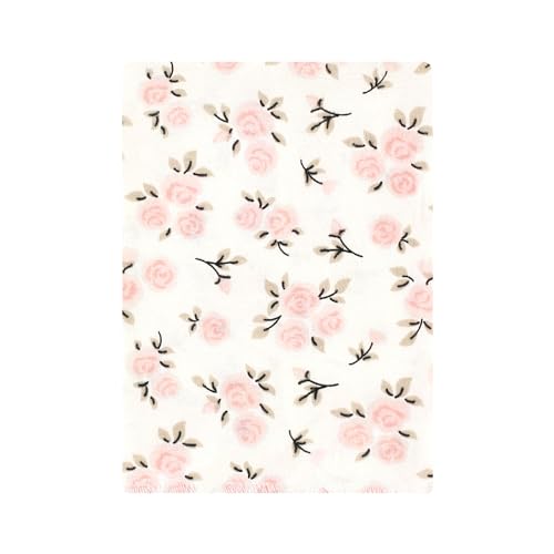 Image of Hudson Baby Unisex Baby Cotton Flannel Burp Cloths Bundle, Neutral Pink Floral, One Size