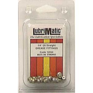 Plews-Edelmann 11-101 Standard Short Straight Grease Fittings, 1/4
