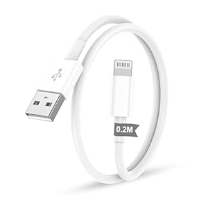 IPhone Ladekabel 1Pack 0.2M USB auf Lightning Kabel MFi Zertifiziert für Apple Schnellladekabel, für IPhone 14/13/12/11/Pro/ProMax/Mini... Mini