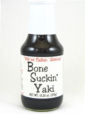 Bone Suckin' Steak Sauce, Teriyaki Style, 11.75 oz Glass Bottle, For Steaks, Burgers, Meatloaf, Pork Chops & Chicken - Tangy, Savory, Light Smoke Flavor With Bits Of Onion & Garlic - Gluten Free, Non-GMO, Kosher, 1 Pc