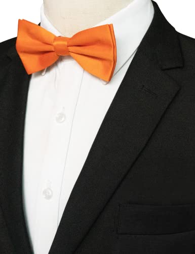 Image of JEMYGINS Solid Color Pre-tied Bow Tie Adjustable Bowtie for Men