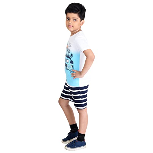 Image of Clothe Funn Boys Printed Cotton Half Sleeves T-Shirt & Shorts Set