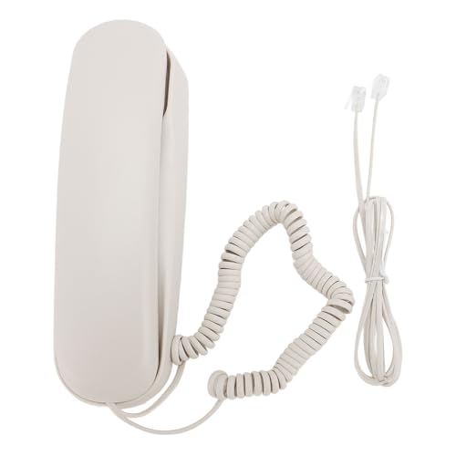 Teléfono Retro de Pared con Cable para Hotel, Montaje en Pared, Blanco, Fácil Instalación para Sala de Estar