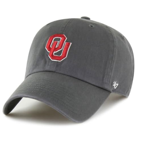 Oklahoma Sooners Clean Up Adjustable Hat - Charcoal