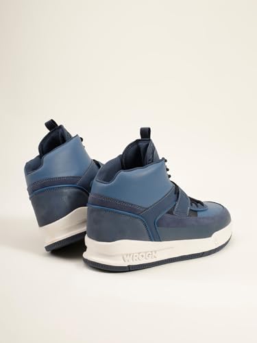 Image of WROGN Men's Microfibre High-top Lace-up Sneakers