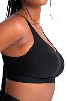 SHAPERMINT Bras for Women No Underwire - Seamless Bras for Women, Wireless Bra, Adjustable Seamless Bra, Plus Sizes, Black