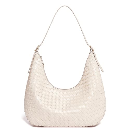 Image of Shoulder Handbags Shoulder Bag for Women Totes Woven Vegan Leather Bag Hand Bag Working Lightweight Bags With Zipper