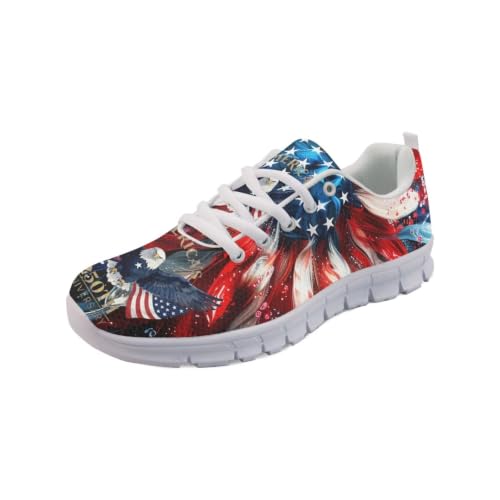 Image of GIFTPUZZ Mens Lace Up Athletic Trainers Running Sneakers Wedge Breathable Gym Lightweight Sports Tennis Shoes