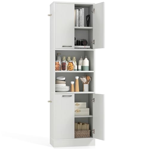CHEFJOY 75” Kitchen Pantry Cabinet, Tall Freestanding Kitchen Hutch with