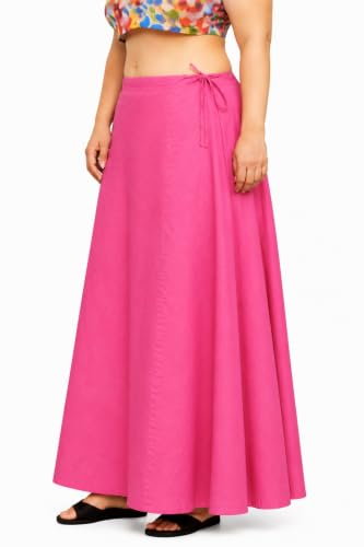Image of CITIX Pure Cotton Petticoat for Women's Saree | Adjustable Drawstring Waist