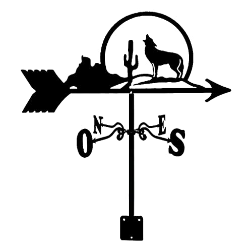 Banderuola Segnavento da Giardino WETHERVANES Deluxe Deluxe DELUSA Vane MEEDINO con ORNAZIONE Animale for GIARDI del Tetto PROPE Outdoor SHED FORNI FARNS - Wolf - Lupo