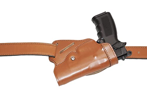 Koltster Glock 19 Holster, Small Of Back Holster For Glock 19 23 29 32, Ruger Sr9 Sr22, Sw Mp9 Mp40, Sig P225 P299, Taurus G2 Genuine Leather Sob Holster Right Handed Brown Owb Handmade (Alis470) #TOP6