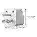 Lizusidtsy US Travel Plug Adapter EU/UK/AU/In/CN/JP/Asia/Italy/Brazil to USA (Type B), 3 USA Plug, Charger Converter White