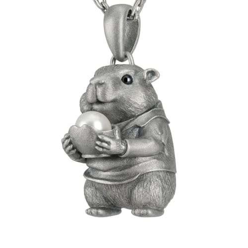 Pendentif hamster en argent symbole de tendresse et dévouement doux