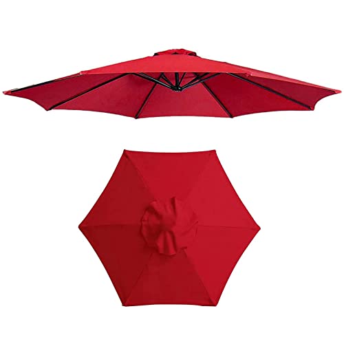 Toile parasol 300cm 8 baleines anti-UV imperméable pour extérieur