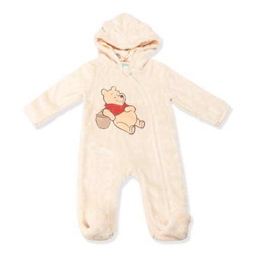 Image of Magic Threadz Disney Clothes Baby Boy Hooded Pram Suit Newborn Fleece Coverall Footies with Ears Mickey, Pooh, Dumbo (0-6/9M)