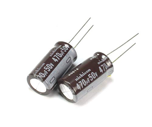 (FG#28) 8pcs 470uF 50v 105c Nichicon PL Radial Electrolytic Capacitor, 12.5mm X 25mm