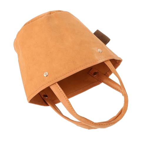 SECFOU 旅行用多機能収納トートバッグ 大容量 軽量 折りたたみ可能 耐久性あるウォッシュドクラフト紙製 レディース収納ポーチ 携帯財化粧