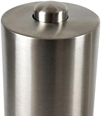 Salter 7522 SSTUR15 Stainless Steel Electric Salt & Pepper Mills, Clear Acrylic Body, Adjustable Grind, One Touch, Built in Light, for Spices, Seasonings, Removable Base Cap, Twist Lock Base