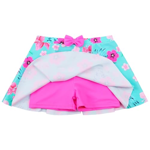 Image of Girls Rash Guard 2 Pieces Bathing Suit UPF50+ Swimsuit with Swimming Skirt Swimwear 2-14Y
