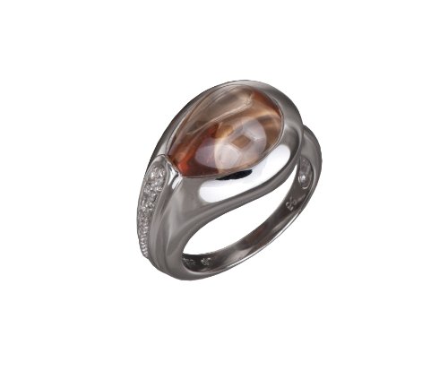 Bague Orphelia ZR-3625/52 en argent 925 véritable 7.8g ornée de brillants oxydes
