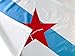 Grand Bandera de Galicia Con Estrella-Estreleira- independentista de Galicia -Gallego 150*90 cm...