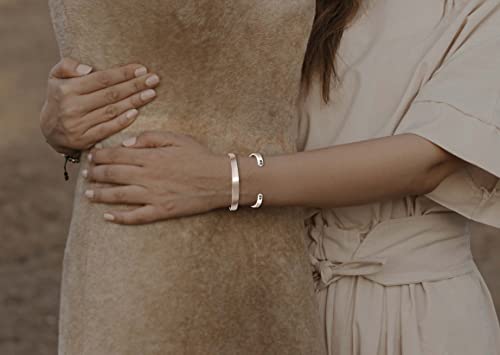 Q&Locket Cross Inspirational Bracelet Christian Gift For Women Girls Personalized Custom Engraved Religious Holy Bible Verse Mens Name Cuff Bangle Bracelets Stainless Steel Mantra Jewelry #TOP3