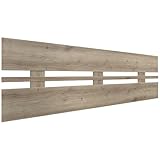 DHOME Cabecero de Madera reciclada DM Horizontal Ancho Cama Palets Herrajes incluidos (135x46 Horizontal Ancho, Roble)