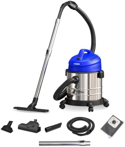 Eureka Forbes Wet & Dry Endura Vacuum Cleaner 22 kPa High Power Suction | Blower Function | 20 litres Tank Capacity | High Strength Stainless Steel Body | 7 Multipurpose Accessories |1 Year Warranty