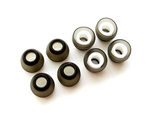 8 Small (S) Ergonomical Comfort Replacement Set Eartips Earbuds for in Ear Earphones with 4.9mm to 6.3mm Nozzle Attachment