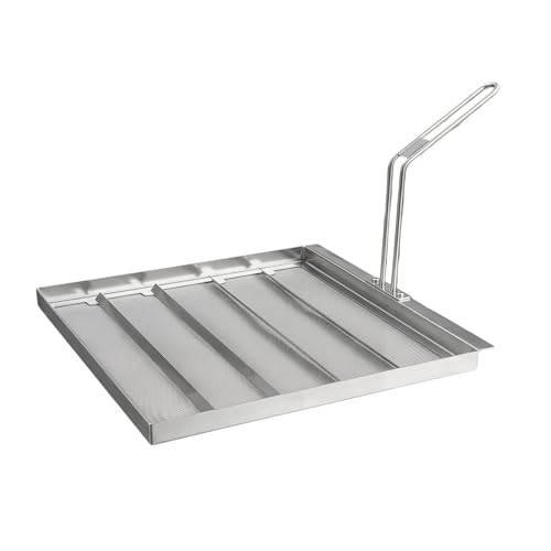 Commercial Deep Fryer Filter - 13.75" x 13.75" Premium Stainless Steel with 500 Micron Mesh Strainer, Compatible with Over 30 Models for Home and Restaurant Kitchens