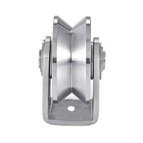 Stainless Steel 3in V Groove Heavy Duty Track Wheel Rigid Caster Sliding Gate Roller for Swing Sliding Gate