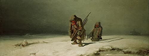 Impression d'affiches Polargegende de Carl Spitzweg sur toile pour décoration de salon 60x90cm
