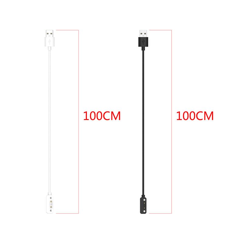 Miniatura 8 de 2 cargadores en blanco y negro compatibles con VeryfitDa Fit Smart Watch, cable de carga de polaridad opuesta de repuesto para reloj inteligente