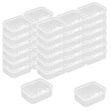 WYAN 32 PCS Mini Organizador de Plástico Transparente, Cajas Rectangular Transparente para Guardar Accesorios y Objetos Pequeños(55*41*20mm)