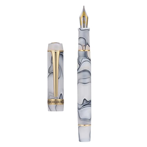Stylo plume Asvine Kaigelu 316A blanc en acrylique pour vos notes de bureau