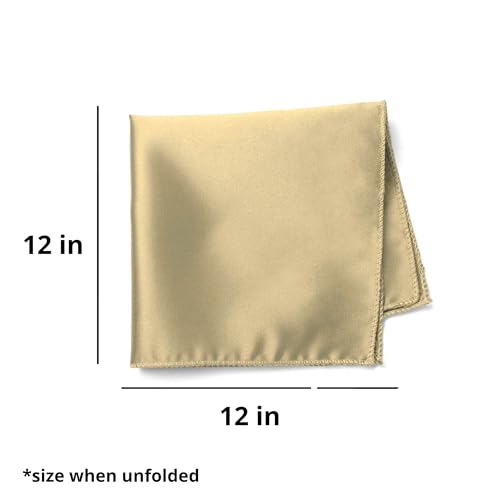Image of tiemart Solid Color Pocket Squares for Men | For Suits, Perfect for Wedding Parties, 12 x 12 inch / 30 x 30 cm