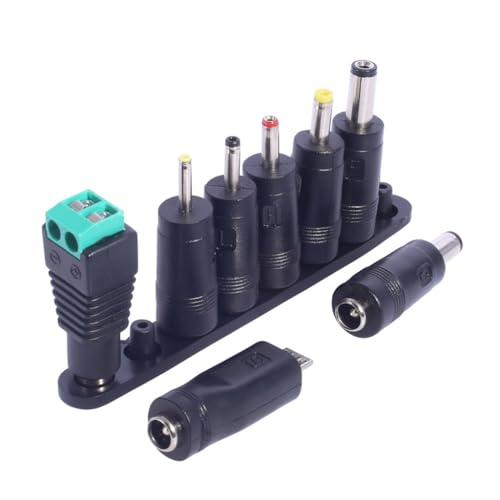 Adattatore di alimentazione per computer portatile set di 8 diverse spine femmina DC5521 largamente compatibili