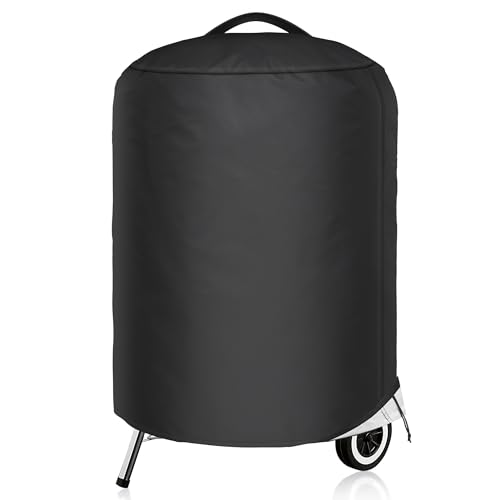 NEXCOVER Kugelgrill Abdeckung-26,5 Zoll Holzkohlegrill Abdeckung,Runde Grillabdeckung,Fade & UV-beständige kleine Smoker Abdeckung,Wasserdichtes Wetterbeständiges Material für Weber 55,9 cm